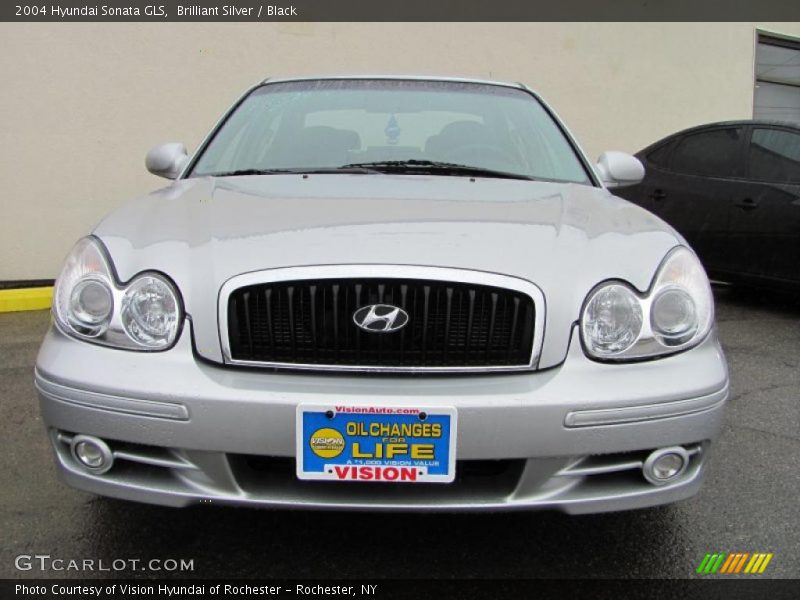 Brilliant Silver / Black 2004 Hyundai Sonata GLS