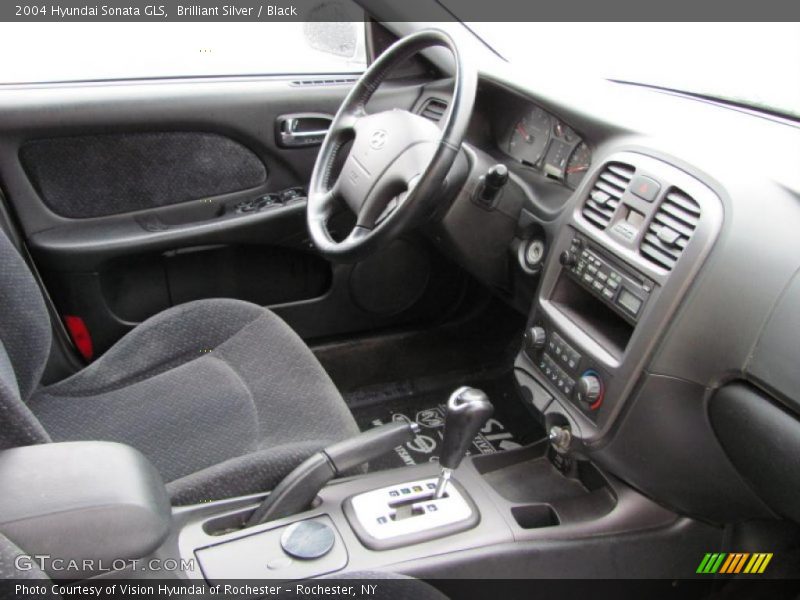 Brilliant Silver / Black 2004 Hyundai Sonata GLS