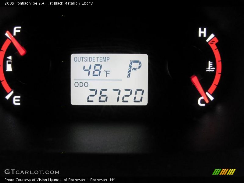 Jet Black Metallic / Ebony 2009 Pontiac Vibe 2.4