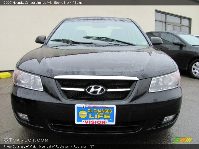Ebony Black / Beige 2007 Hyundai Sonata Limited V6
