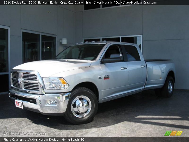 Bright Silver Metallic / Dark Slate/Medium Graystone 2010 Dodge Ram 3500 Big Horn Edition Crew Cab Dually