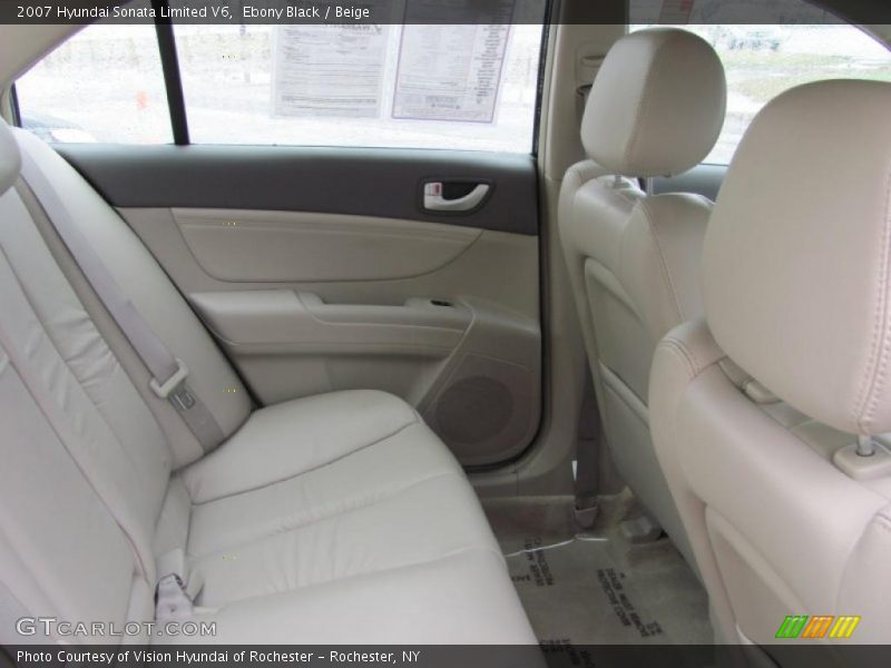 Ebony Black / Beige 2007 Hyundai Sonata Limited V6