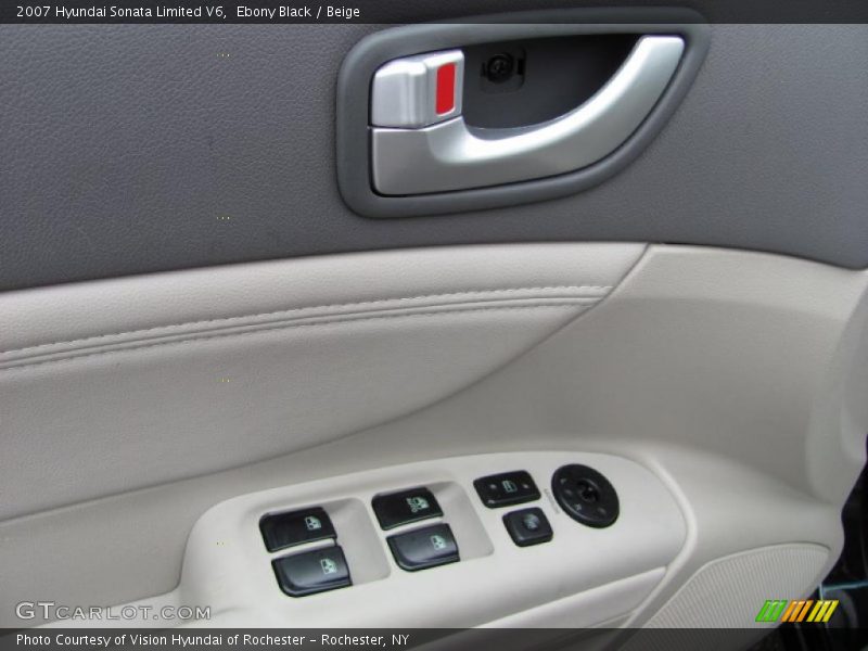 Ebony Black / Beige 2007 Hyundai Sonata Limited V6