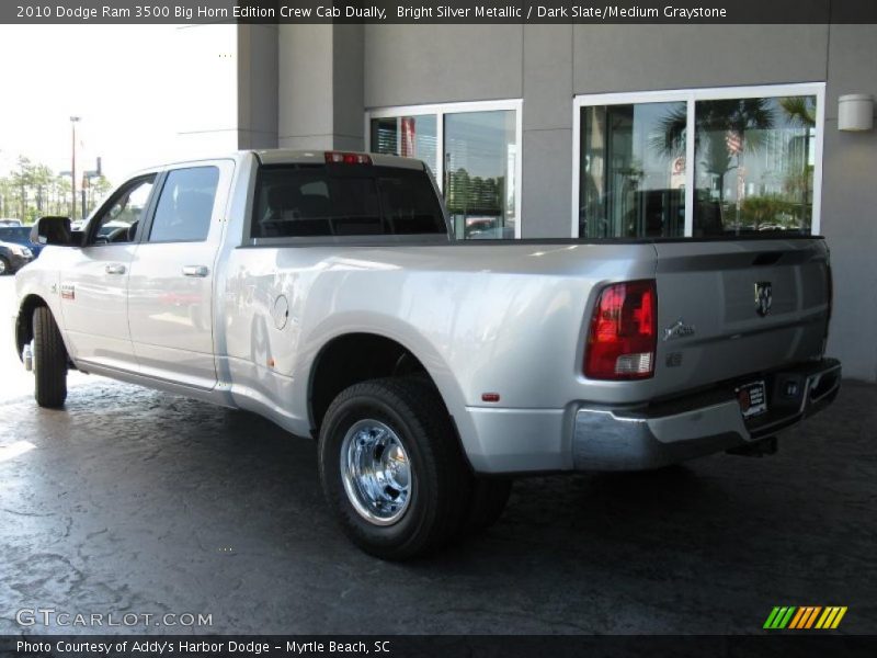 Bright Silver Metallic / Dark Slate/Medium Graystone 2010 Dodge Ram 3500 Big Horn Edition Crew Cab Dually