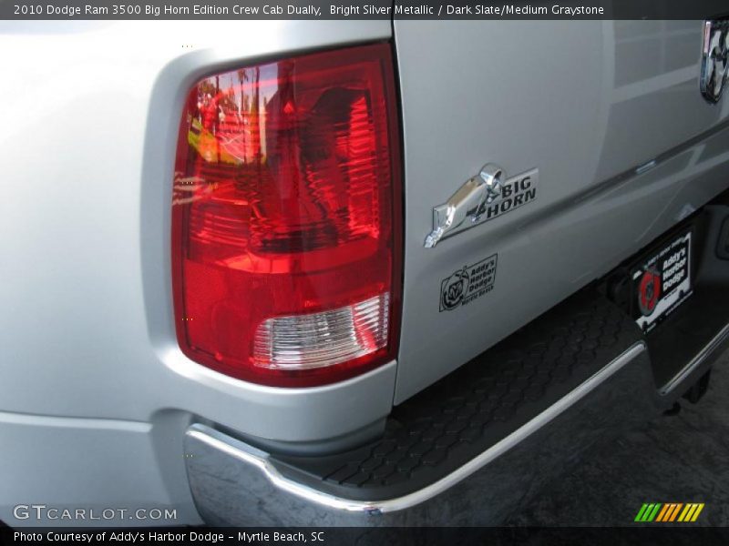 Bright Silver Metallic / Dark Slate/Medium Graystone 2010 Dodge Ram 3500 Big Horn Edition Crew Cab Dually