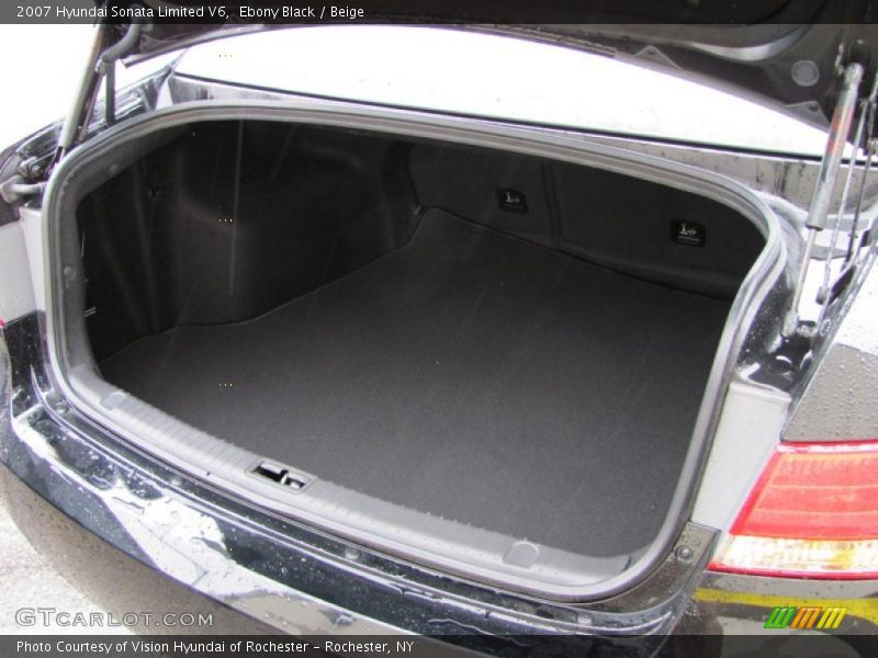 Ebony Black / Beige 2007 Hyundai Sonata Limited V6