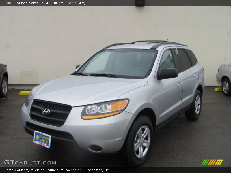 Bright Silver / Gray 2009 Hyundai Santa Fe GLS