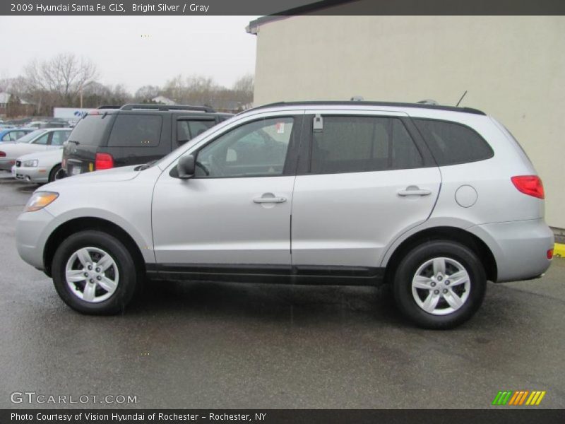 Bright Silver / Gray 2009 Hyundai Santa Fe GLS