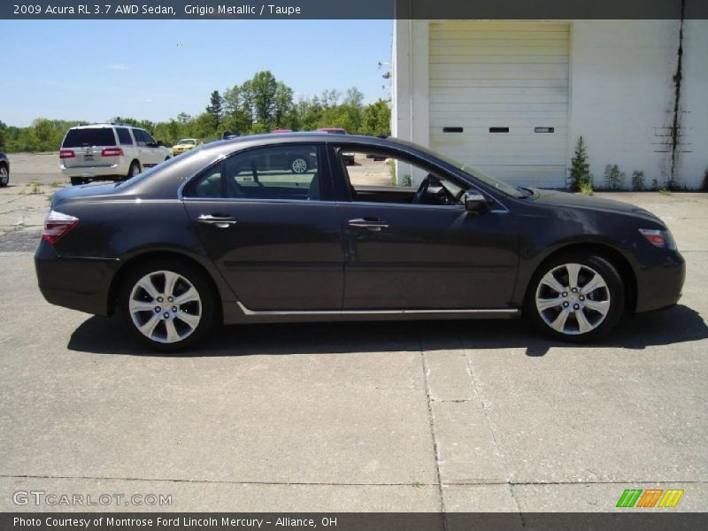 Grigio Metallic / Taupe 2009 Acura RL 3.7 AWD Sedan