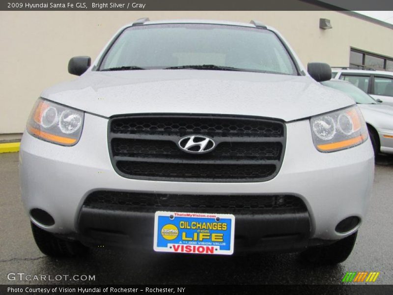 Bright Silver / Gray 2009 Hyundai Santa Fe GLS