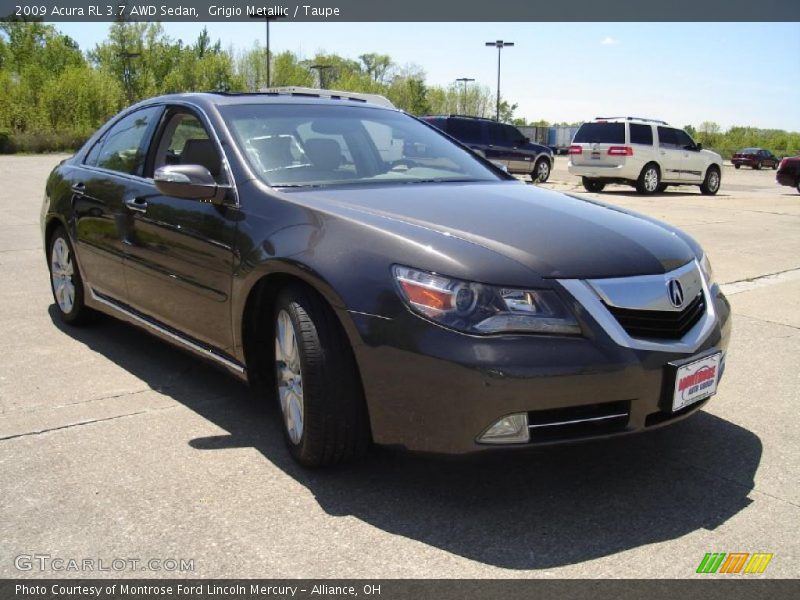 Grigio Metallic / Taupe 2009 Acura RL 3.7 AWD Sedan