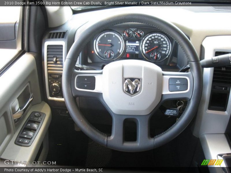 Bright Silver Metallic / Dark Slate/Medium Graystone 2010 Dodge Ram 3500 Big Horn Edition Crew Cab Dually