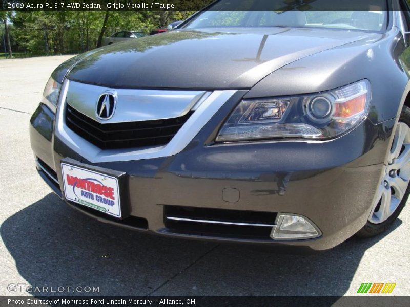 Grigio Metallic / Taupe 2009 Acura RL 3.7 AWD Sedan