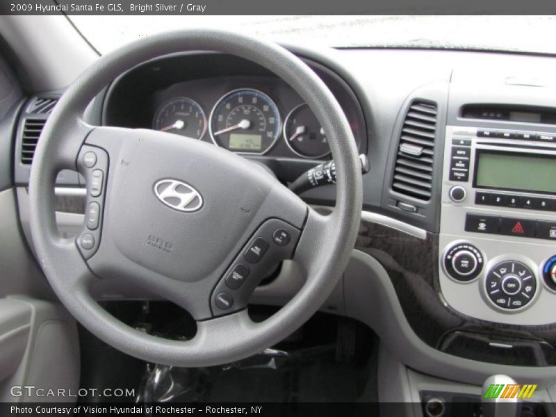 Bright Silver / Gray 2009 Hyundai Santa Fe GLS