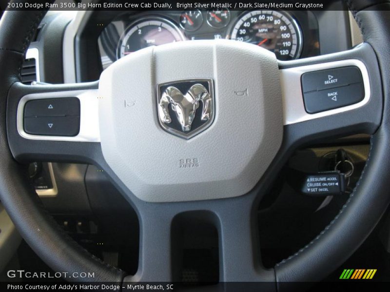 Bright Silver Metallic / Dark Slate/Medium Graystone 2010 Dodge Ram 3500 Big Horn Edition Crew Cab Dually