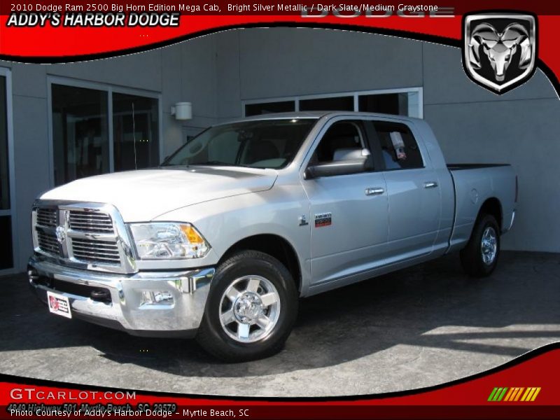 Bright Silver Metallic / Dark Slate/Medium Graystone 2010 Dodge Ram 2500 Big Horn Edition Mega Cab