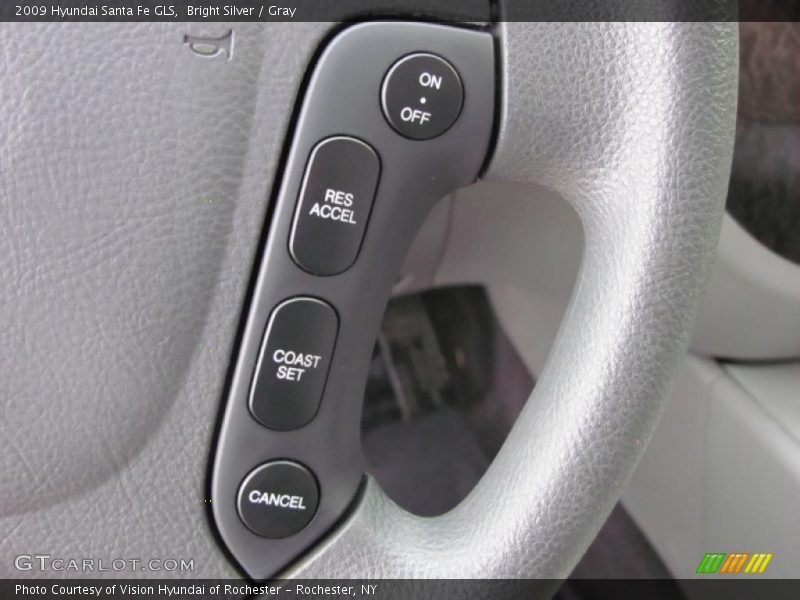 Bright Silver / Gray 2009 Hyundai Santa Fe GLS