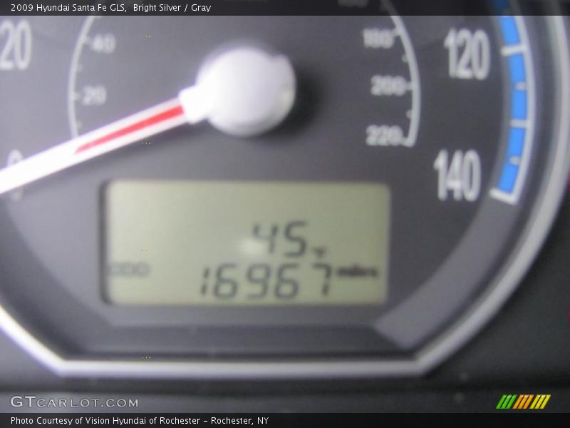 Bright Silver / Gray 2009 Hyundai Santa Fe GLS