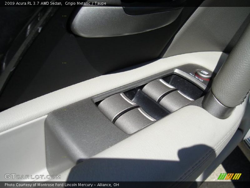 Grigio Metallic / Taupe 2009 Acura RL 3.7 AWD Sedan