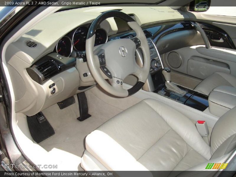 Grigio Metallic / Taupe 2009 Acura RL 3.7 AWD Sedan