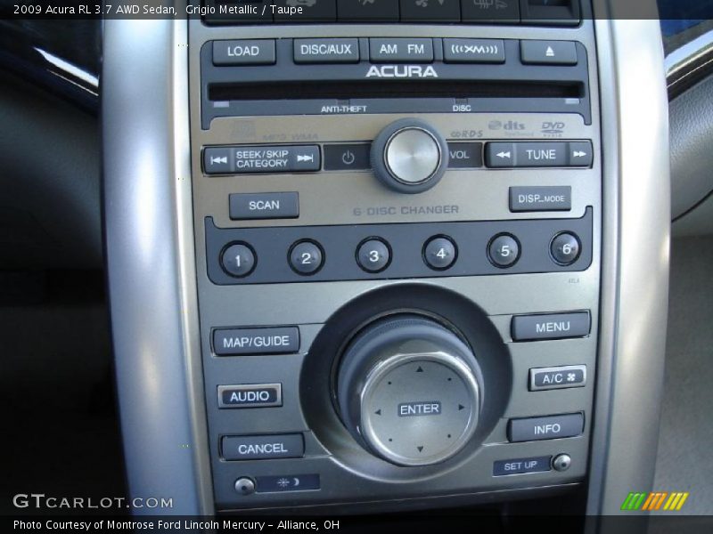Grigio Metallic / Taupe 2009 Acura RL 3.7 AWD Sedan