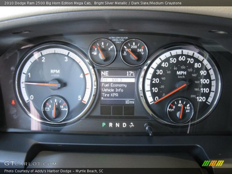 Bright Silver Metallic / Dark Slate/Medium Graystone 2010 Dodge Ram 2500 Big Horn Edition Mega Cab