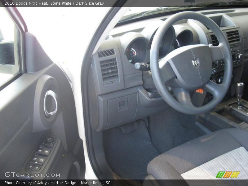Stone White / Dark Slate Gray 2010 Dodge Nitro Heat