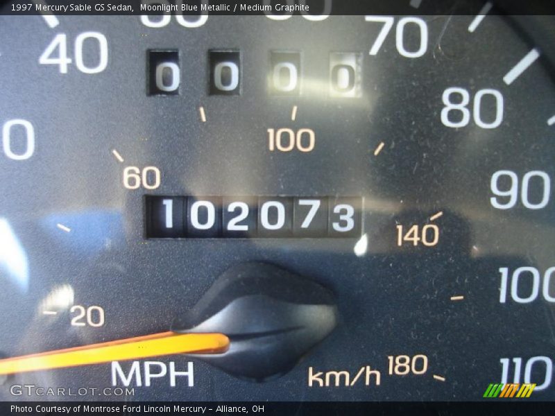 Moonlight Blue Metallic / Medium Graphite 1997 Mercury Sable GS Sedan