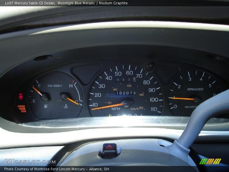 Moonlight Blue Metallic / Medium Graphite 1997 Mercury Sable GS Sedan
