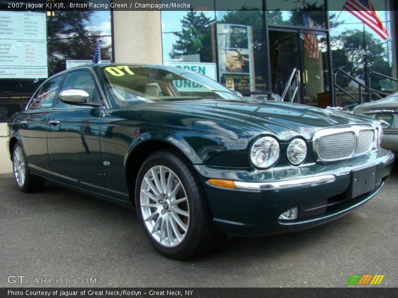 British Racing Green / Champagne/Mocha 2007 Jaguar XJ XJ8