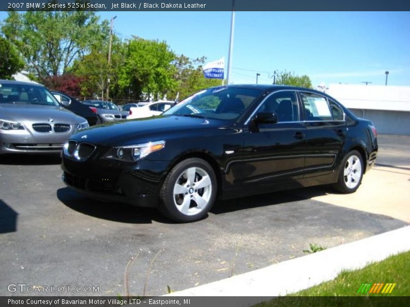 Jet Black / Black Dakota Leather 2007 BMW 5 Series 525xi Sedan