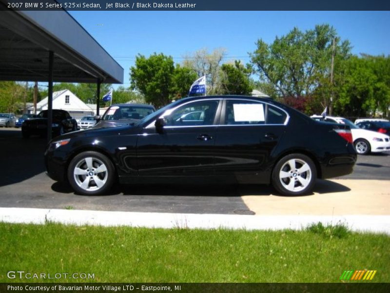 Jet Black / Black Dakota Leather 2007 BMW 5 Series 525xi Sedan