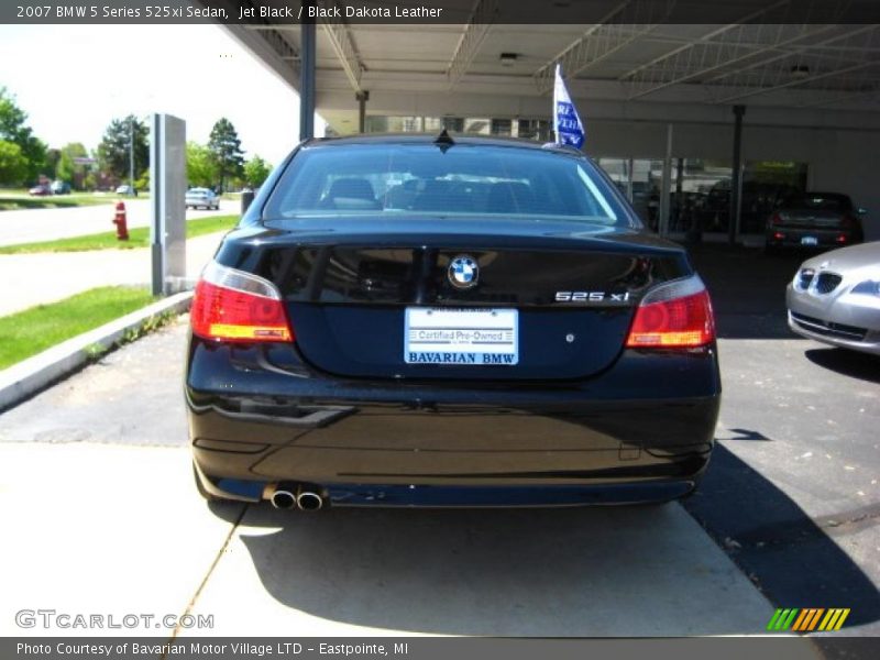 Jet Black / Black Dakota Leather 2007 BMW 5 Series 525xi Sedan