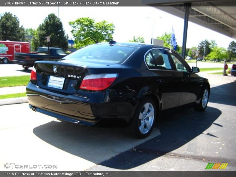 Jet Black / Black Dakota Leather 2007 BMW 5 Series 525xi Sedan