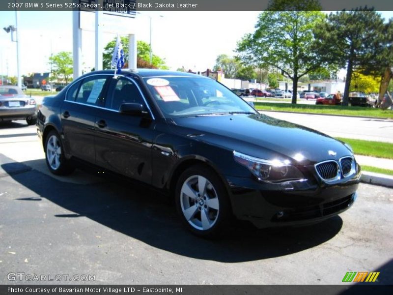 Jet Black / Black Dakota Leather 2007 BMW 5 Series 525xi Sedan