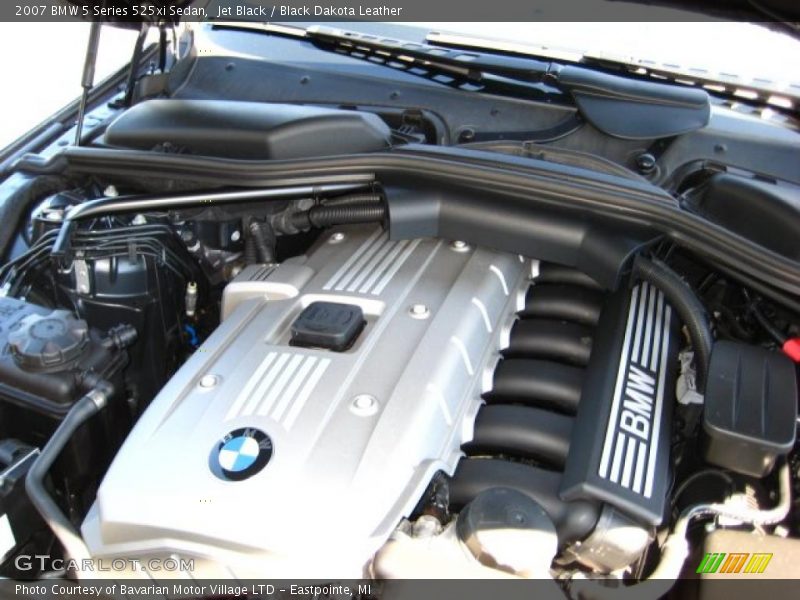Jet Black / Black Dakota Leather 2007 BMW 5 Series 525xi Sedan