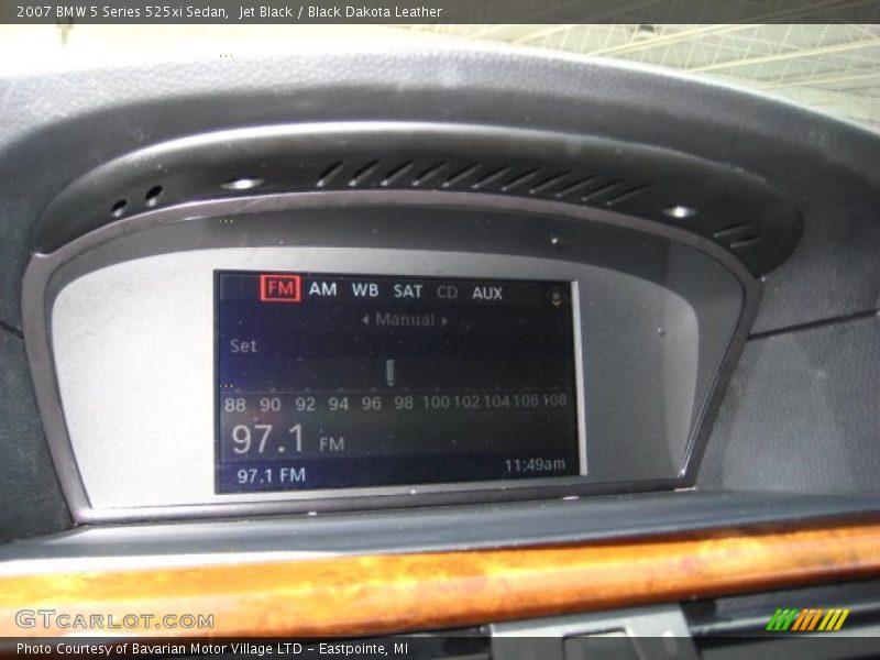 Jet Black / Black Dakota Leather 2007 BMW 5 Series 525xi Sedan