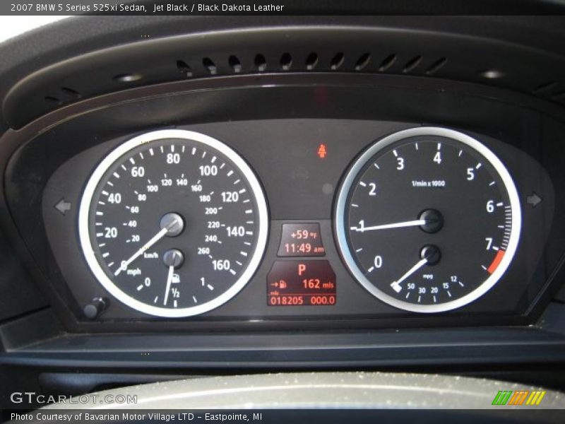 Jet Black / Black Dakota Leather 2007 BMW 5 Series 525xi Sedan