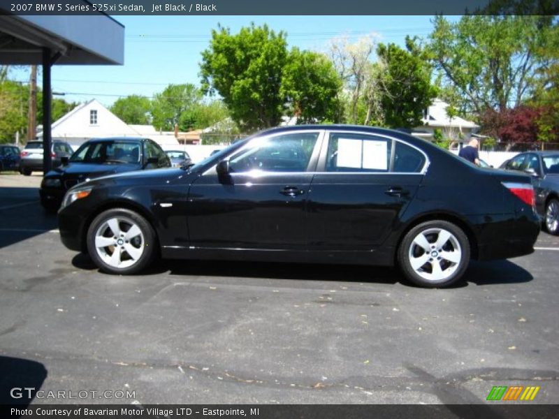 Jet Black / Black 2007 BMW 5 Series 525xi Sedan