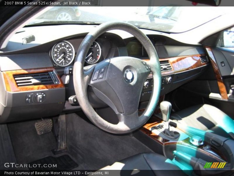 Jet Black / Black 2007 BMW 5 Series 525xi Sedan
