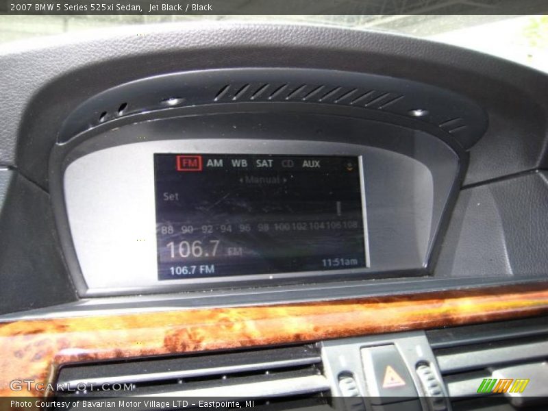 Jet Black / Black 2007 BMW 5 Series 525xi Sedan