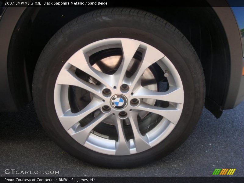 Black Sapphire Metallic / Sand Beige 2007 BMW X3 3.0si