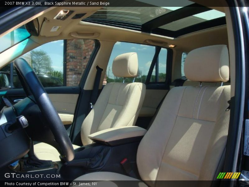 Black Sapphire Metallic / Sand Beige 2007 BMW X3 3.0si