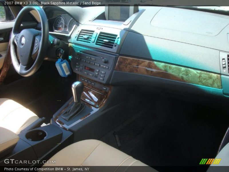 Black Sapphire Metallic / Sand Beige 2007 BMW X3 3.0si