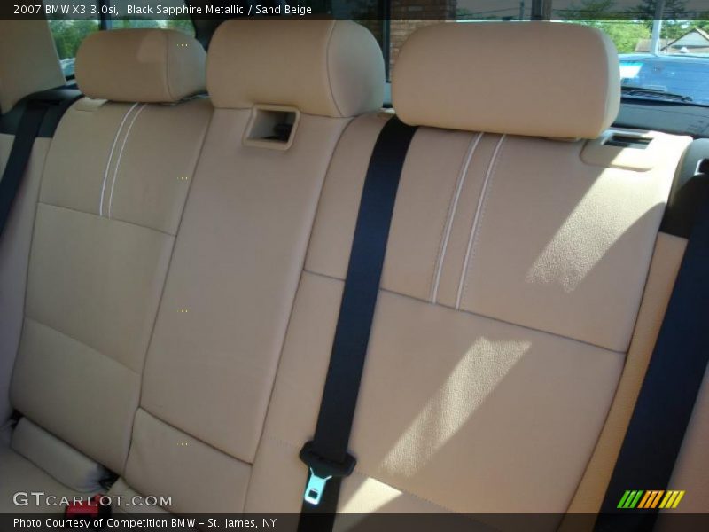 Black Sapphire Metallic / Sand Beige 2007 BMW X3 3.0si