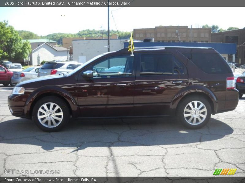 Cinnamon Metallic / Charcoal Black 2009 Ford Taurus X Limited AWD
