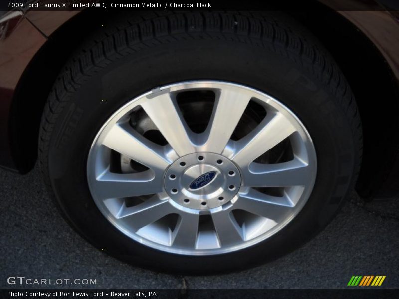 Cinnamon Metallic / Charcoal Black 2009 Ford Taurus X Limited AWD