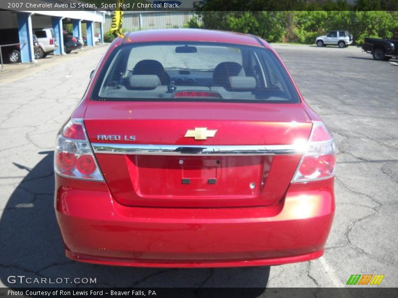 Sport Red / Charcoal Black 2007 Chevrolet Aveo LS Sedan