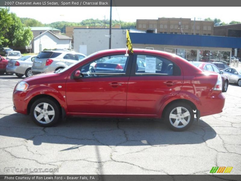 Sport Red / Charcoal Black 2007 Chevrolet Aveo LS Sedan