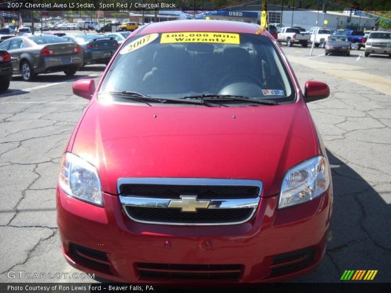 Sport Red / Charcoal Black 2007 Chevrolet Aveo LS Sedan
